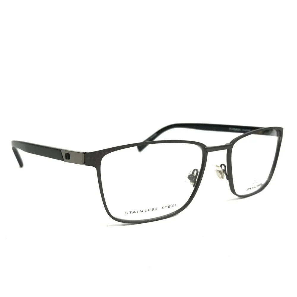 OGA by Morel Eyeglasses Frames 10039O GN14 Gunmetal Dark Gray Black 59-20-150